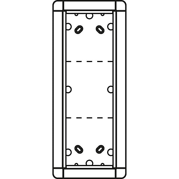 RITTO Portier AP-Rahmen ws 3-fach, 133x326mm 1883370
